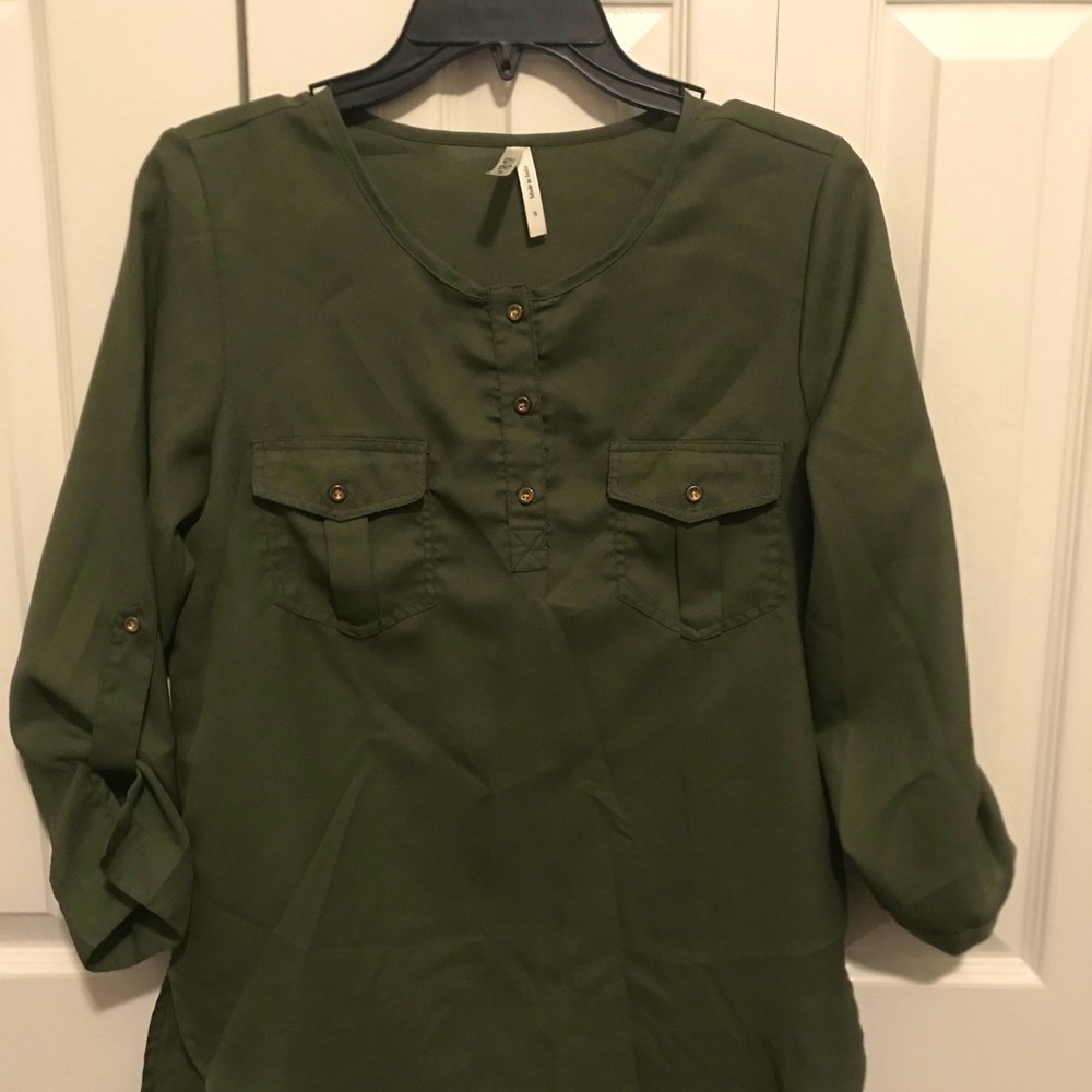 Olive Green Blouse